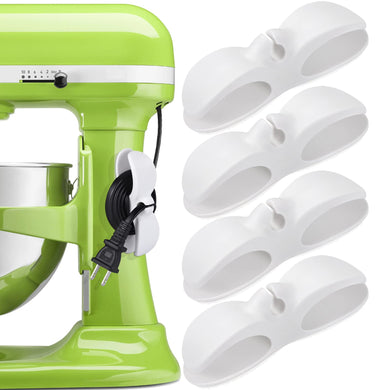 Cord Organizer for Appliances, 4PCS Kitchen Appliance Cord Winder Cable Organizer, Cord Holder Cord Wrapper for Appliances Stick on Pressure Cooker, Mixer, Blender, Coffee Maker, Air Fryer