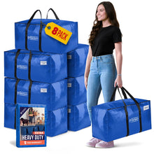 Load image into Gallery viewer, ClearSpace Extra Heavy Duty Moving Bags with Zipper, 6 Pack – Extra Large Storage Bags for Clothes, Moving Boxes or Packing for Organization - Clothing Storage with Carrying Handles