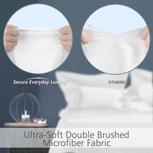 Load image into Gallery viewer, Secura Queen Bed Sheet Set, 4pcs Bedding Sheets &amp; Pillowcases, Soft Microfiber 1800 Thread Count 16&quot; Deep Pocket Luxury Bed Sheets - Hypoallergenic, Wrinkle &amp; Fade Resistant (Black)