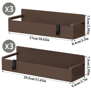 4 Pack Magnetic Spice Rack Organizer for Refrigerator and Oven, Black Fridge Organizers and Storage for Kitchen