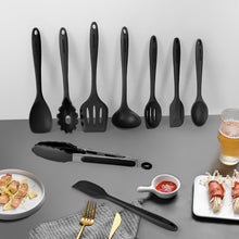 Load image into Gallery viewer, Kitchen Utensil Set - 11 Cooking Utensils - Colorful Silicone Kitchen Utensils - Nonstick Cookware with Spatula Set - Colored Best Kitchen Tools Kitchen Gadgets (Khaki)