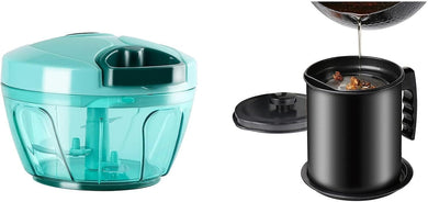 Manual Food Chopper and Bacon Grease Container(1.6L)