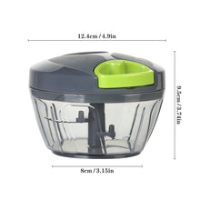 Load image into Gallery viewer, Manual Food Chopper Vegetable Cutter, Hand String Vegetable Chopper Onions Cutter for Vegetable Fruits Nuts BPA Free Food Safe Material, 550ml Gray