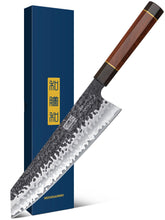 Load image into Gallery viewer, 9 Inch Kiritsuke Chef Knife, Japanese Hand Forged 9 Layers 10Cr15CoMoV High Carbon Steel Kitchen Knife, Professional Chef&#39;s Knife with Ergonomic Rosewood Handle