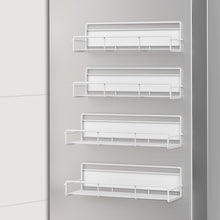 Load image into Gallery viewer, 6 Pack Magnetic Spice Rack Organizer for Refrigerator and Microwave Oven, Metal Fridge Shelf for Kitchen, Matt Black