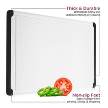Load image into Gallery viewer, Large Cutting Boards for Kitchen - 18 x 12 Inch Plastic Dishwasher Safe Cutting Board with Deep Juice Groove - Non-Slip, Durable Carving Board for Vegetables, Fruits and Meats