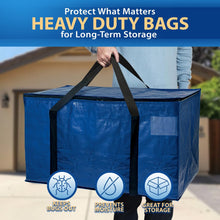 Load image into Gallery viewer, ClearSpace Extra Heavy Duty Moving Bags with Zipper, 6 Pack – Extra Large Storage Bags for Clothes, Moving Boxes or Packing for Organization - Clothing Storage with Carrying Handles