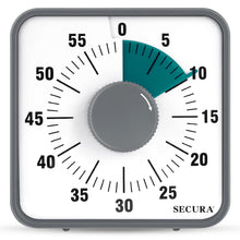 Load image into Gallery viewer, Secura 60-Minute Visual Countdown Timer, 7.5-Inch Oversize Classroom Visual Timer for Kids and Adults, Durable Mechanical Kitchen Timer Clock with Magnetic Backing (Blue)