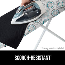 Load image into Gallery viewer, Ironing Board Cover and Pad, Silicone Coating, Thick Scorch Resistant Padding, Heavy Duty Iron Covers Standard Boards, Hook and Loop Fastener Strap, Silver, 15x54