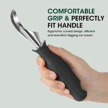 Load image into Gallery viewer, Beneno Heavy Duty Ice Cream Scoop - Upgraded Anti-Fracture Design, Comfortable Grip Long Handle, Effortless Scooping &amp; Dishwasher Safe, Black