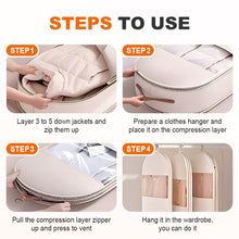 Load image into Gallery viewer, Space Saving Hanging Garment Bag with Self Compression Zipper, 2025 New Lightweight Clothes Dust Cover Storage Bag, Multifunctional Wardrobe Organizer for Travelers (Transparent, Small)