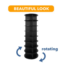 Load image into Gallery viewer, SpaceAid 7 Tier Rotating Shoe Rack Tower, Spinning Shoe Display Lazy Susan, Revolving 360 Shoe Rack Storage Round Carousel, Vertical Handbag Rotate Shoes Closet Organization (7-Tier White)