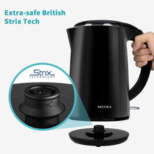 Load image into Gallery viewer, Secura Original Stainless Steel Double Wall Electric Water Kettle 1.8 Quart with Auto Shut-Off &amp; Boil-Dry Protection, Black Onyx SWK-1701DA/HB-3227B