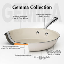 Load image into Gallery viewer, Redchef Nonstick Frying Pans Set, Ceramic Pan Skillet, Non Toxic Pans for Cooking, 8&quot; 9.5&quot; 11&quot; Ceramic Frying Pan Set PFAS &amp; PTFE &amp; PFOA Free with Stay Cool Handle, Dishwasher &amp; Oven Safe, Beige White