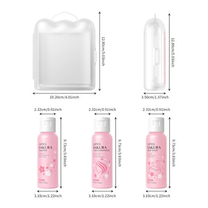 Shampoo and Conditioner Set with Body Wash and Travel Size 3-in-1 Set, Shampoo and Conditioner for Women, Routine Shampoo for Dry Hair 7.04 Fl Oz 3Pcs and 1.69 Fl Oz 3pcs