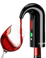 Load image into Gallery viewer, Electric Wine Decanter with One-Touch Pouring, Wine Aerator with Triple Aeration Functions, Red Light Indicator, and Magnetic Wake-Up - Perfect Wine Accessories Gift for Wine Lovers