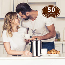 Load image into Gallery viewer, Secura French Press Coffee Maker, 304 Grade Stainless Steel Insulated Coffee Press with 2 Extra Screens, 34oz (1 Litre), Silver