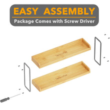 Load image into Gallery viewer, SpaceAid 30&quot; Wide Kitchen Shelf Organizer for Stove, Magnetic Bamboo Spices Shelf for Home Stove Kitchen Storage Organization (Fit for Flat Top Only)