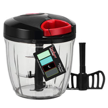 Load image into Gallery viewer, Manual Food Chopper Vegetable Cutter, Hand String Vegetable Chopper Onions Cutter for Vegetable Fruits Nuts BPA Free Food Safe Material, 550ml Gray