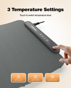 Food Warming Mat, iTRUSOU Electric Warming Tray Full Surface Heating to Keep Food Warm or Thawing, Versatile Food Warmer with 3 Temperature Setting for Parties Buffets Gatherings Holidays Daily Use