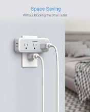 Load image into Gallery viewer, Multi Plug Outlet Extender, TESSAN Surge Protector Wall Plug Splitter with 5 Electrical Outlet Expander, Multiple Plug Adapter for Travel Home Office