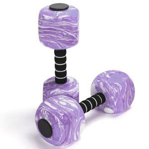 2Pack Water Dumbbells, Aquatic Exercise Dumbbells, EVA Foam Barbells for Men Women Youth Water Workouts