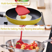 Load image into Gallery viewer, Pack of 2 Silicone Wok Spatula, Non-Stick, Heat Resistant, Easy to Clean and Dishwasher Safe, Seamless Kitchen Utensil for Cooking, Baking, Stir-Fry (Black)