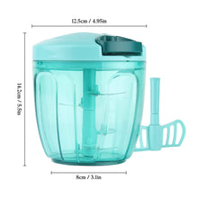 Load image into Gallery viewer, Manual Food Chopper Vegetable Cutter, Hand String Vegetable Chopper Onions Cutter for Vegetable Fruits Nuts BPA Free Food Safe Material, 550ml Gray