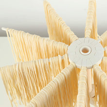 Load image into Gallery viewer, Collapsible Pasta Drying Rack - Spaghetti Noodle Drying Rack with 10 Bar Handles White