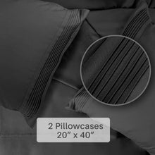 Load image into Gallery viewer, Secura Queen Bed Sheet Set, 4pcs Bedding Sheets &amp; Pillowcases, Soft Microfiber 1800 Thread Count 16&quot; Deep Pocket Luxury Bed Sheets - Hypoallergenic, Wrinkle &amp; Fade Resistant (Black)