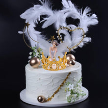 Load image into Gallery viewer, Gold Crown Cake Topper, 6 Pieces Happy Birthday Cake Toppers, Princess Crown Cake Decorations, Mini Crowns for Flower Arrangements, Birthday, Wedding, Party Decor (Gold-Ⅰ, 6)