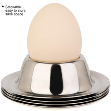Load image into Gallery viewer, Stainless Steel Egg Cup Holder Set with Spoon for Soft Boiled Egg Holder Tableware Kitchen Tools