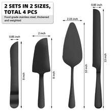 Load image into Gallery viewer, 4 Pcs Gold Cake Cutting Set, Premium Cake Cutter &amp; Pie Server Set for Wedding, Thickened Stainless Steel Cake Knife and Server with Rounded Edges, Pie Server Spatula Birthday Christmas Gift
