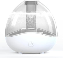 Load image into Gallery viewer, Humidifiers for Bedroom, Ultrasonic Cool Mist Humidifier, Desk Humidifiers Essential Oil Diffuser with Removable 1.5L Water Tank for Baby Nursery and Plants, Up To 24 Hours