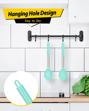 Load image into Gallery viewer, Pack of 2 Large Silicone Cooking Spoons,Non Stick Solid Basting Spoon,Heat-Resistant Kitchen Utensils for Mixing,Serving,Draining,Stirring (BLACK)