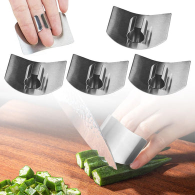 Stainless Steel Finger Guard, 2023 New Finger Protector for Cutting Food, Premium Slicing Tool Finger Protector Finger Protectors when Cutting, Slicing, Dicing, Chopping Vegatables (6 Pcs)