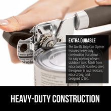 Load image into Gallery viewer, Heavy Duty Stainless Steel Smooth Edge Manual Can Opener and Bottle Openers, Soft Ergonomic Handle, Oversized Handheld Easy Turn Knob, Multifunctional Kitchen Tool, Black