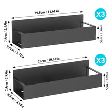 Load image into Gallery viewer, Metal 4 Pack Magnetic Spice Storage Rack Organizer for Refrigerator and Oven, Black Fridge Organizers and Storage