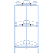 Load image into Gallery viewer, 4 Tier Floor Standing Corner Shower Caddy Organizer Shelf with Hooks, Bathroom Shelves Stand Rack, Black