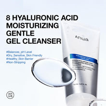 Load image into Gallery viewer, ANUA Moisturizing Gentle Gel Cleanser, Hyaluronic Acid, Squalane, Ceramide, Foaming Facial Korean Cleanser, pH Balance, Daily Hydrating Face Wash, Korean Skincare (150ml/5.07fl oz.)