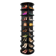 Load image into Gallery viewer, SpaceAid 7 Tier Rotating Shoe Rack Tower, Spinning Shoe Display Lazy Susan, Revolving 360 Shoe Rack Storage Round Carousel, Vertical Handbag Rotate Shoes Closet Organization (7-Tier White)