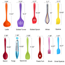 Load image into Gallery viewer, Kitchen Utensil Set - 11 Cooking Utensils - Colorful Silicone Kitchen Utensils - Nonstick Cookware with Spatula Set - Colored Best Kitchen Tools Kitchen Gadgets (Khaki)