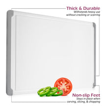 Load image into Gallery viewer, Large Cutting Boards for Kitchen - 18 x 12 Inch Plastic Dishwasher Safe Cutting Board with Deep Juice Groove - Non-Slip, Durable Carving Board for Vegetables, Fruits and Meats