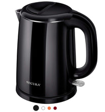 Load image into Gallery viewer, Secura Stainless Steel Double Wall Electric Kettle Water Heater for Tea Coffee w/Auto Shut-Off and Boil-Dry Protection, 1.0L (Orange) SWK-1001DO/HB-K012