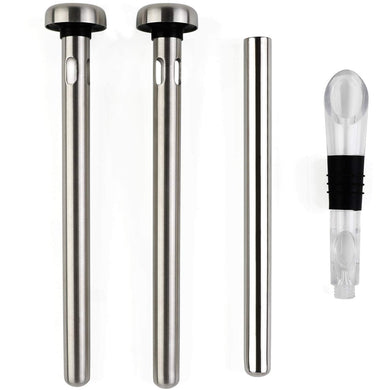Beer Chiller Sticks Wine Chilling Rod for Bottles Set Stainless Steel Beverage Cooler