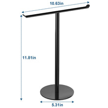 Load image into Gallery viewer, Towel Rack T-Shape Hand Holder for Bathroom,Headband and Lightweight Bathroom Racks,Kitchen Black Holder,Stainless Steel Waterproof Counter Organizer