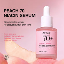 Load image into Gallery viewer, Anua Peach 70 Niacinamide Serum 30ml / brightening hydrating face serum/daily clean beauty (1.01 fl. oz.)