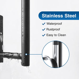 Paper Towel Holder - Self-Adhesive or Drilling, Brushed Nickel, Wall Mounted, SUS304 Stainless Steel Kitchen Roll Dispenser Under Cabinet
