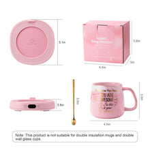 Load image into Gallery viewer, Coffee Mug Warmer &amp; You are Awesome Mug Set, Electric Cup Warmer for Desk Office Home, Beverage Warmer with 3 Temperature Setting, 8-Hours Auto Shut Off, Best Birthday Present Ideas for Women