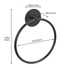 Load image into Gallery viewer, Nickel Brushed Bathroom Towel Ring - SUS304 Stainless Steel Bathroom Towel Rack, Susswiff Adhesive Wall Mounted Hand Towels Holder, Towel Hanger for Bathroom Organizer, Kitchen Storage